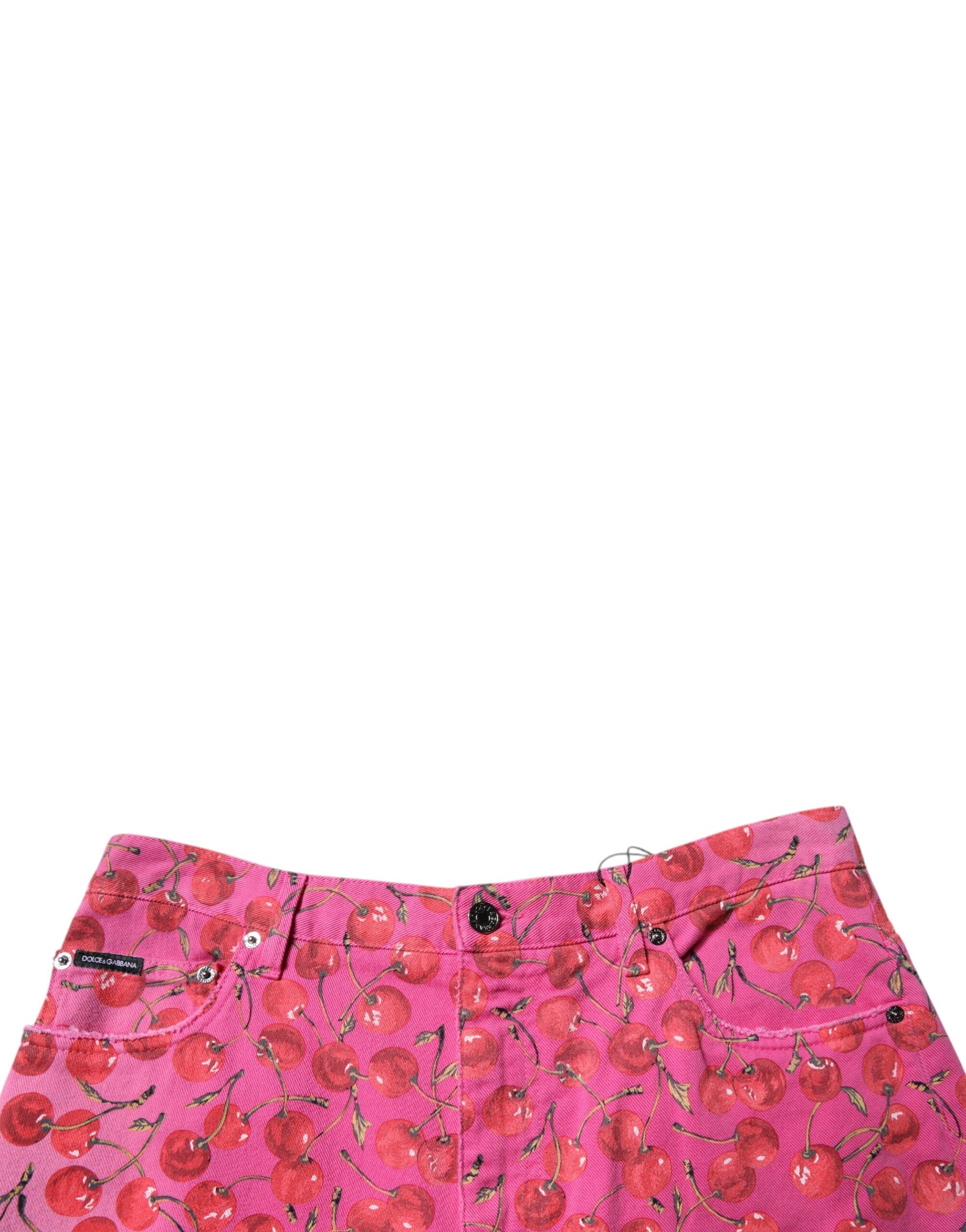Shorts cargo en coton Dolce & Gabbana rose imprimé cerises