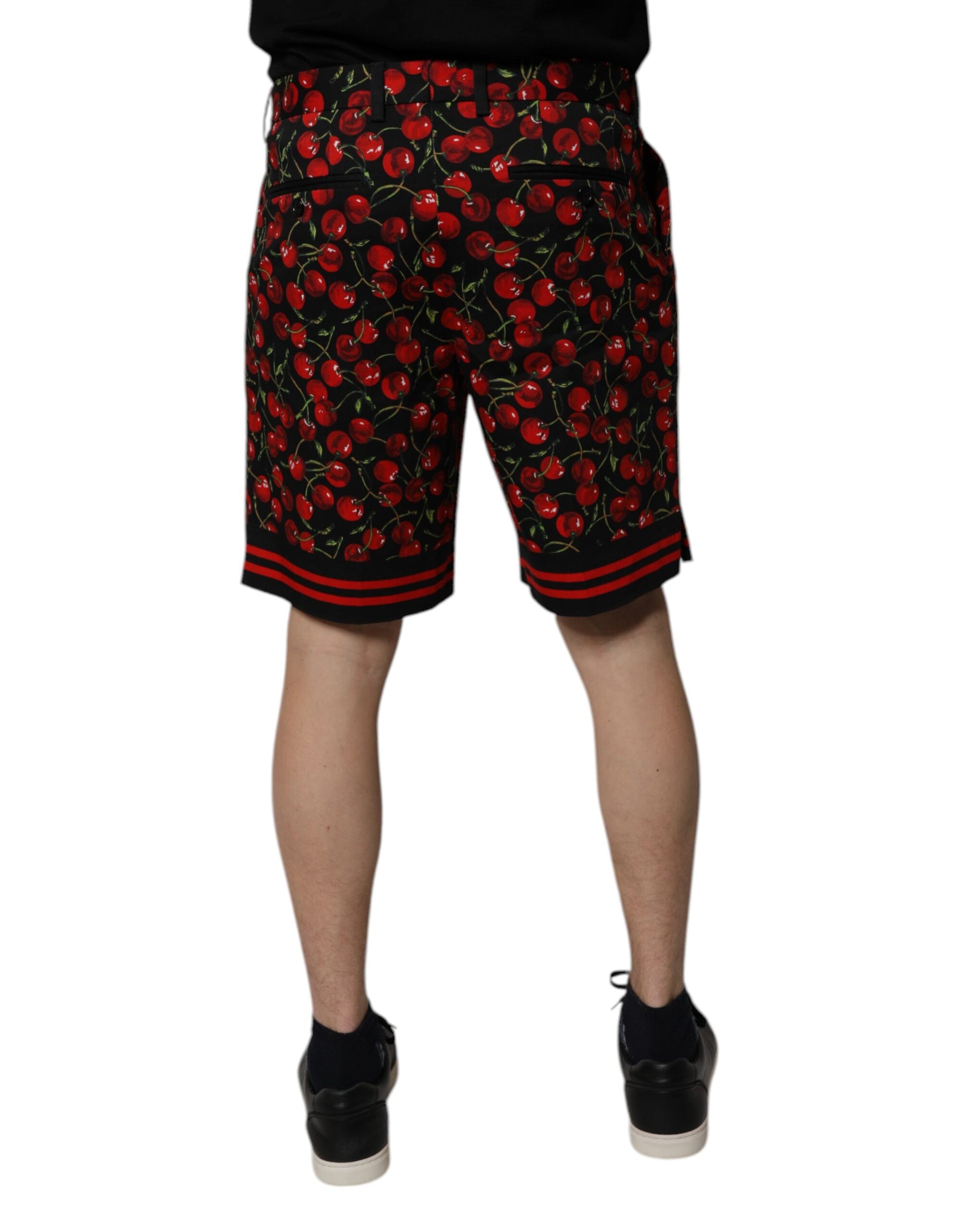 Shorts en coton motif cerises rouges Dolce & Gabbana
