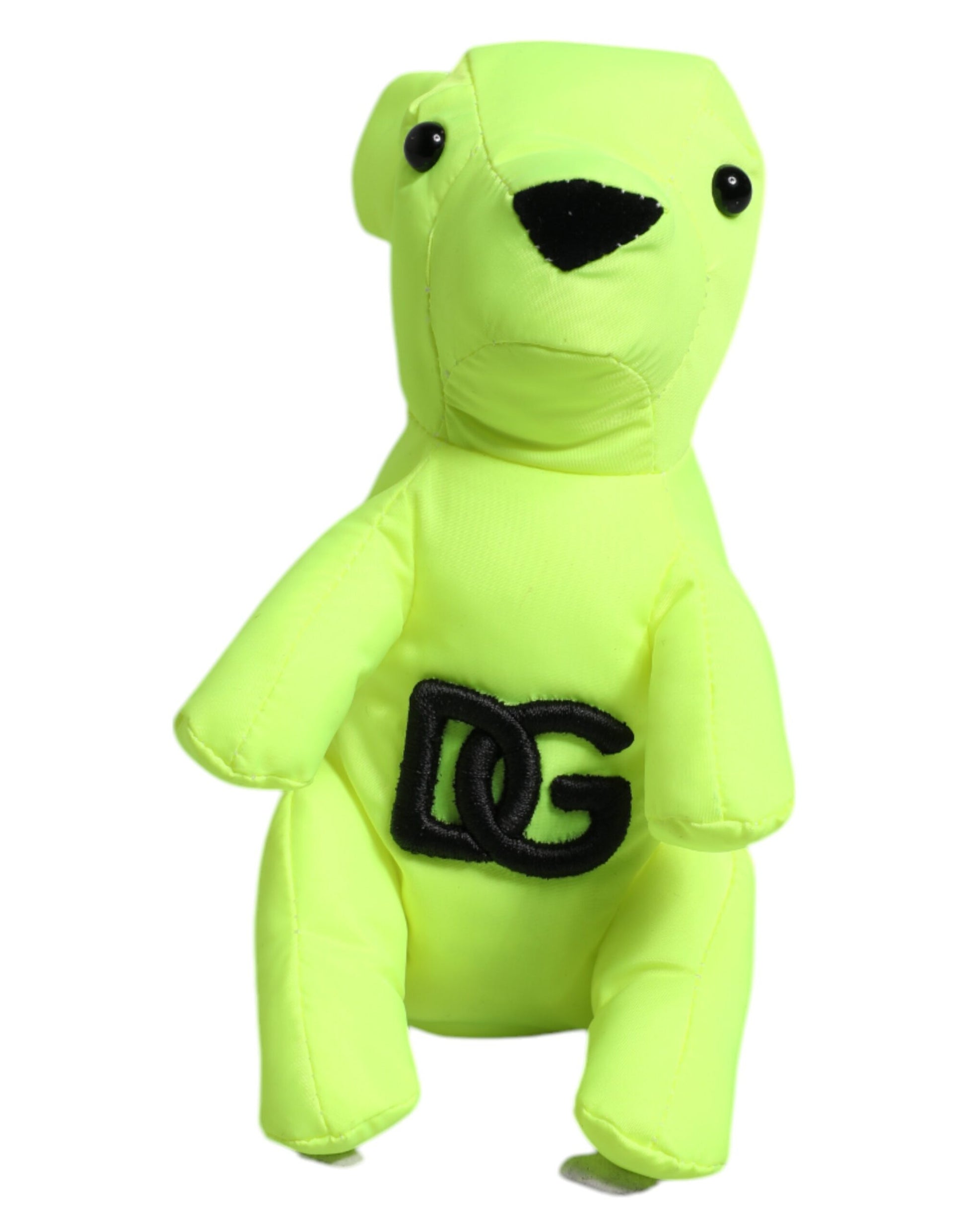 Porte-clés Dolce & Gabbana vert avec logo brodé ourson et fermoir mousqueton