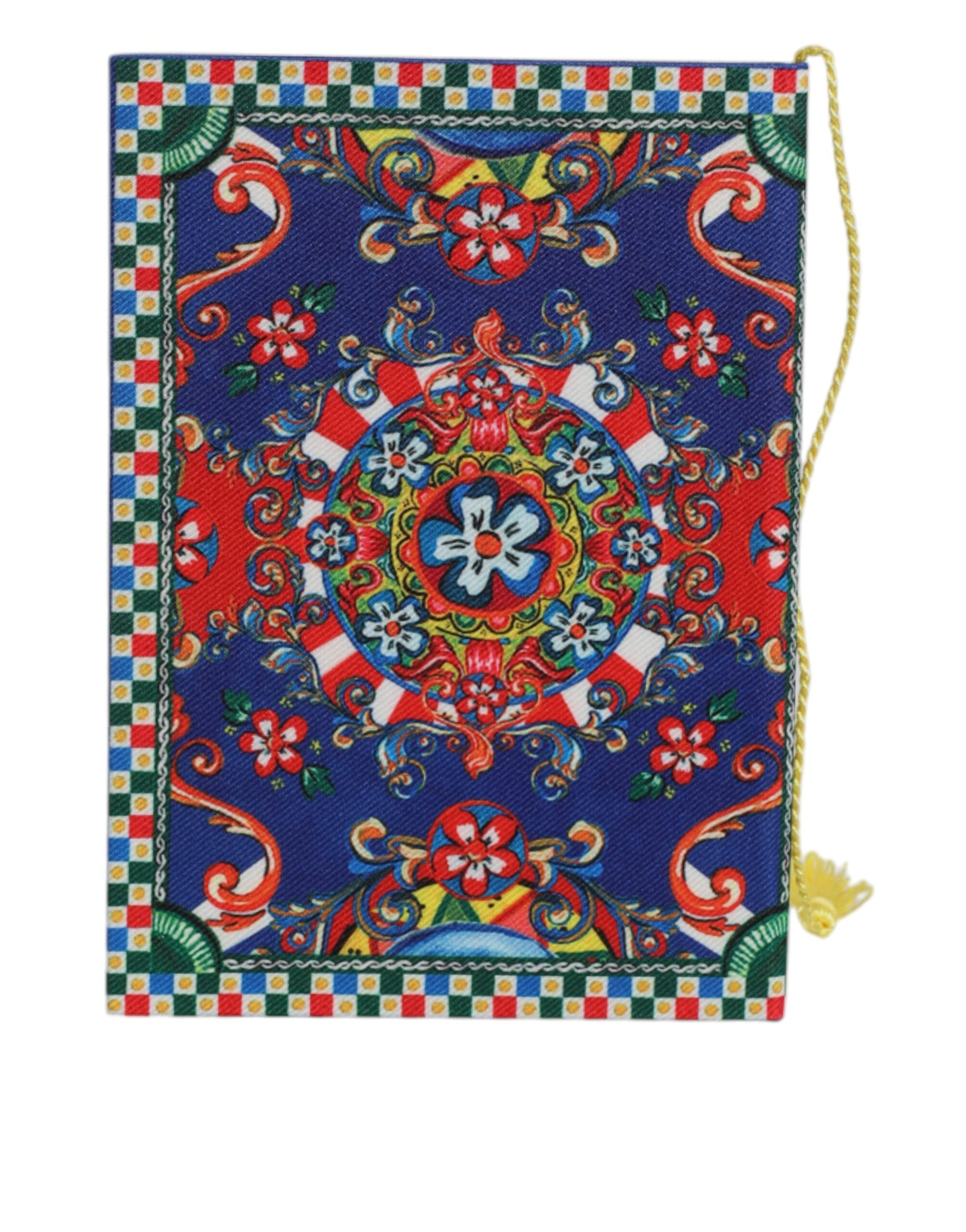 Carnet Dolce & Gabbana en polyester multicolore imprimé Carretto Siciliano