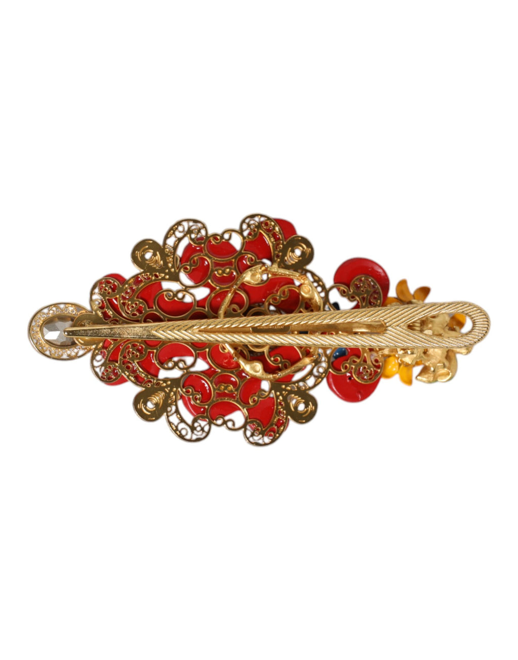 Pince à Cheveux Dolce & Gabbana Multicolore Printemps CARRETTO Laiton Doré Cristal