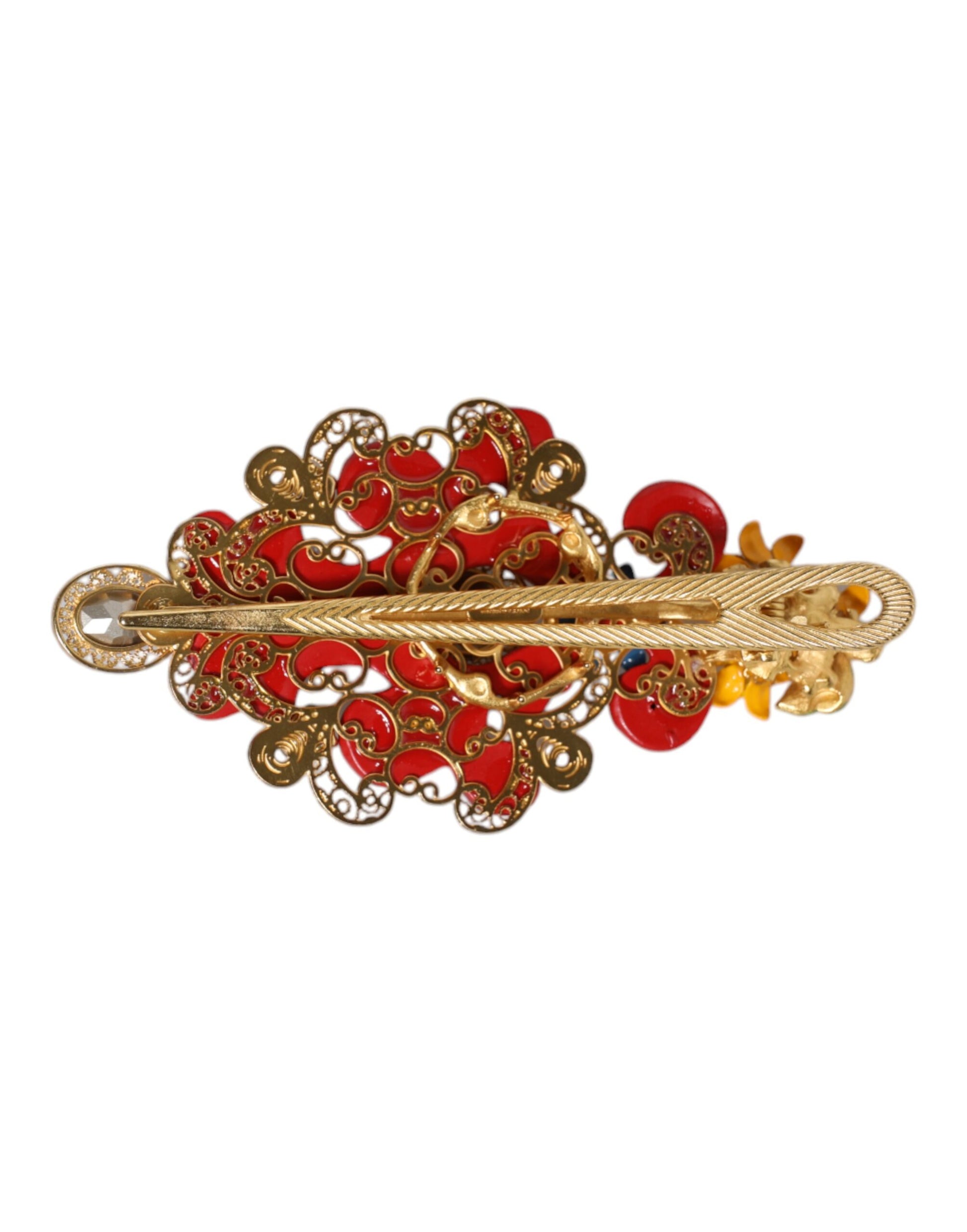 Pince à Cheveux Dolce & Gabbana Multicolore Printemps CARRETTO Laiton Doré Cristal
