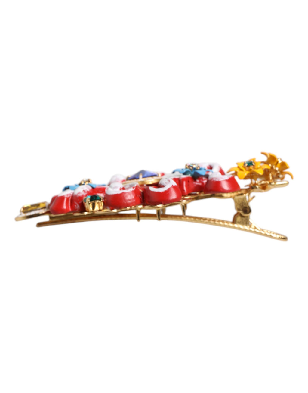 Pince à Cheveux Dolce & Gabbana Multicolore Printemps CARRETTO Laiton Doré Cristal