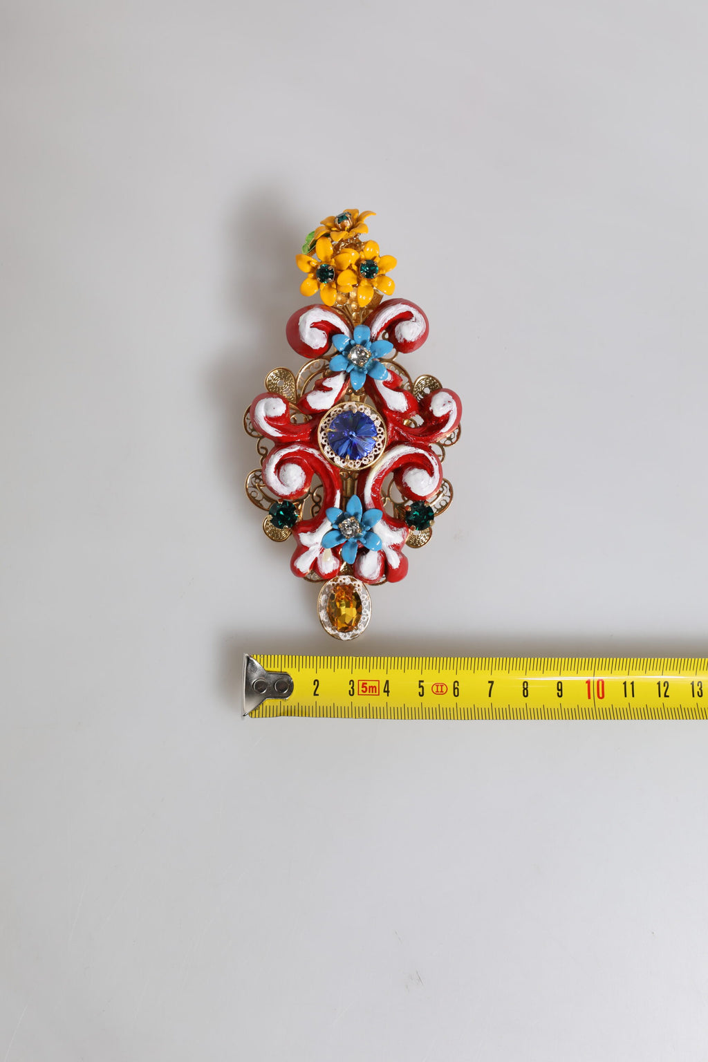 Pince à Cheveux Dolce & Gabbana Multicolore Printemps CARRETTO Laiton Doré Cristal