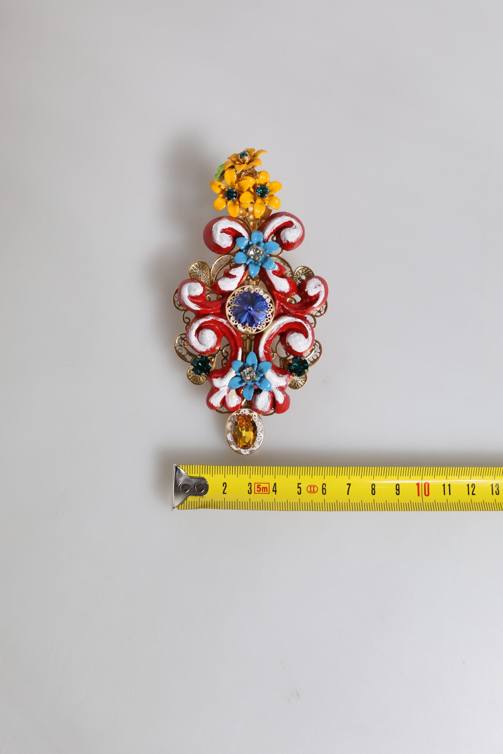 Pince à Cheveux Dolce & Gabbana Multicolore Printemps CARRETTO Laiton Doré Cristal