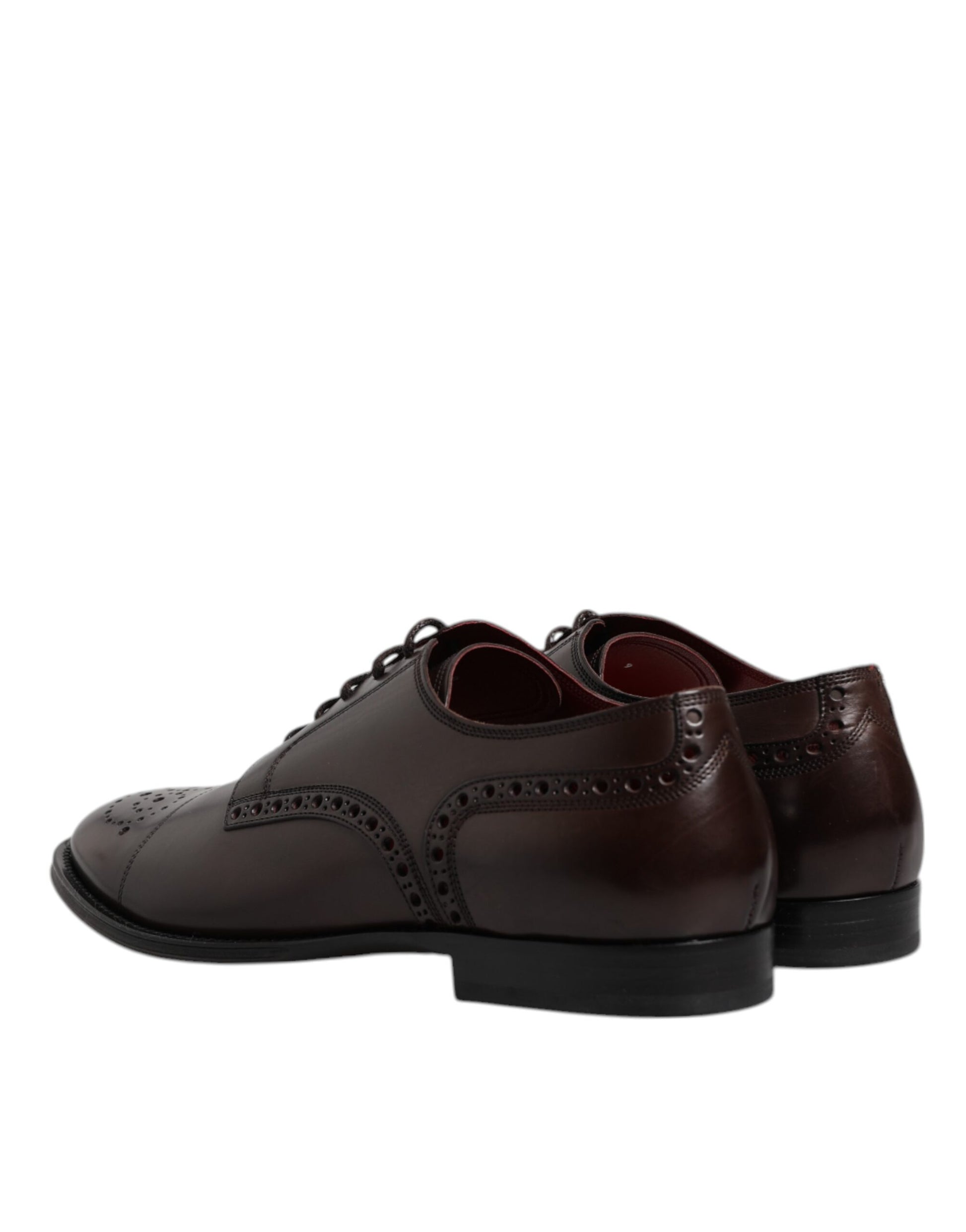 Chaussures habillées Richelieu en cuir de veau marron Dolce & Gabbana pour homme
