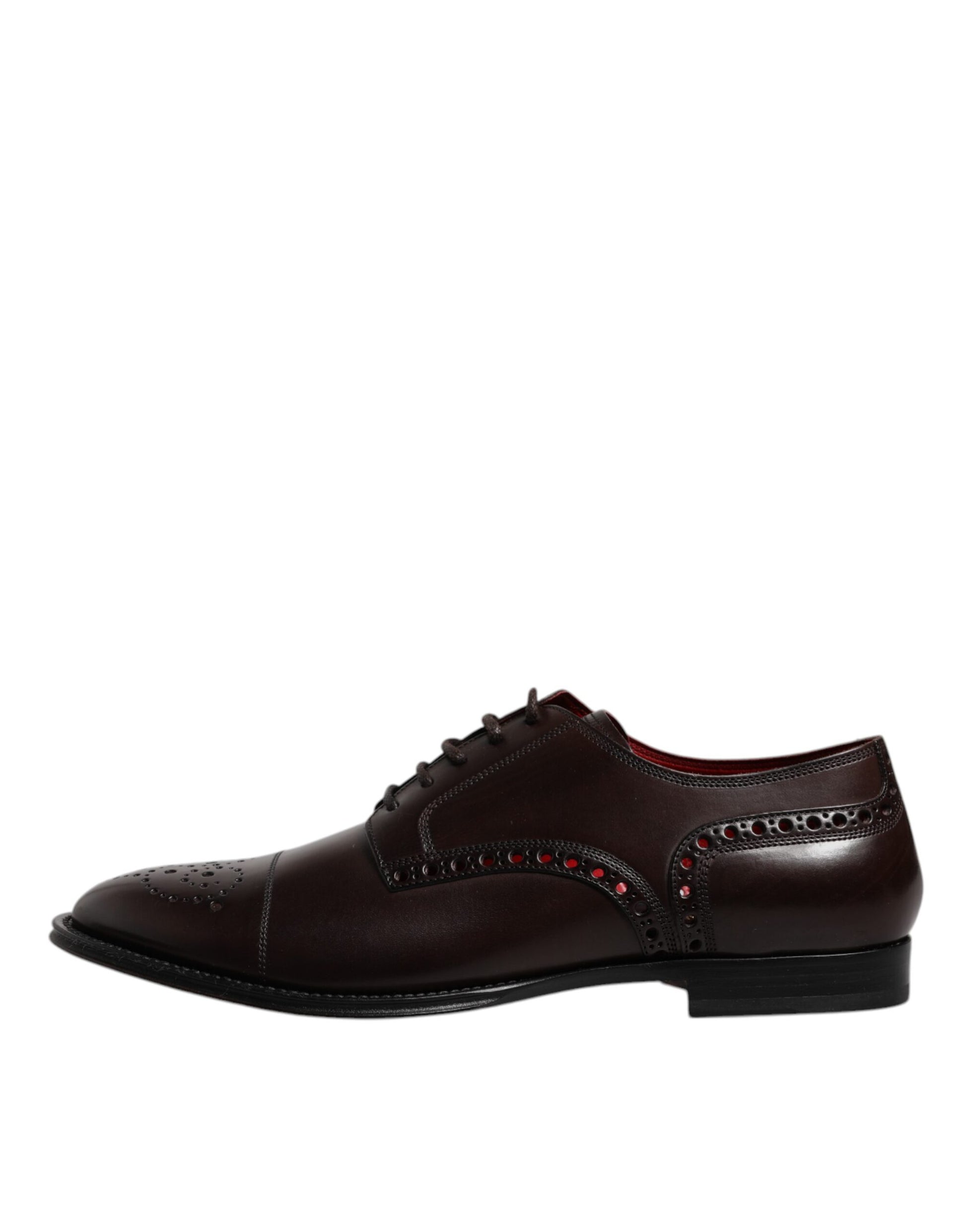 Chaussures habillées Richelieu en cuir de veau marron Dolce & Gabbana pour homme