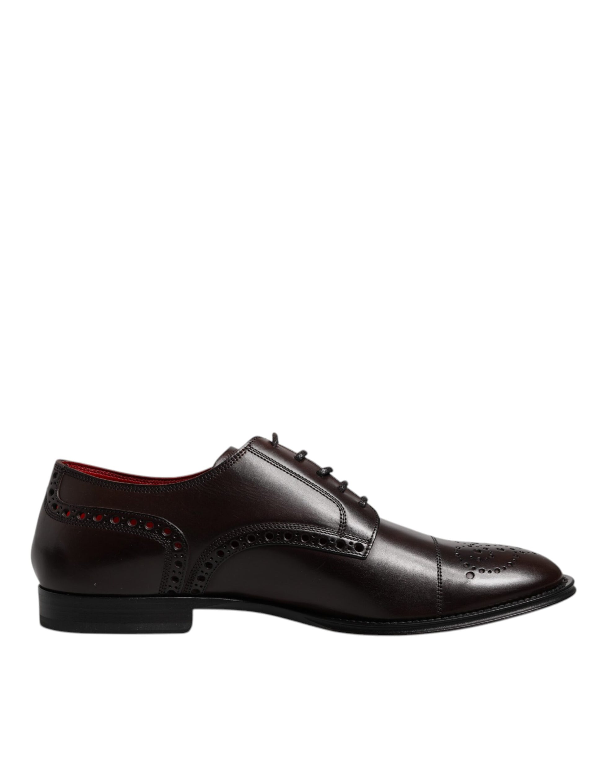 Chaussures habillées Richelieu en cuir de veau marron Dolce & Gabbana pour homme