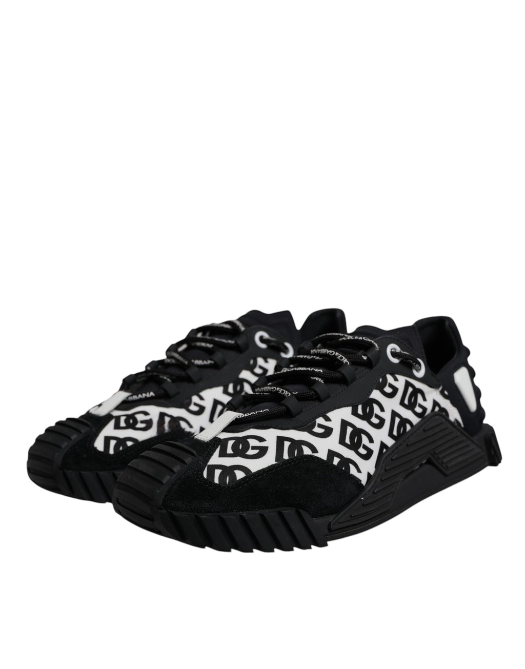 Chaussures Baskets Basses à Lacets NS1 Logo Noir Dolce & Gabbana