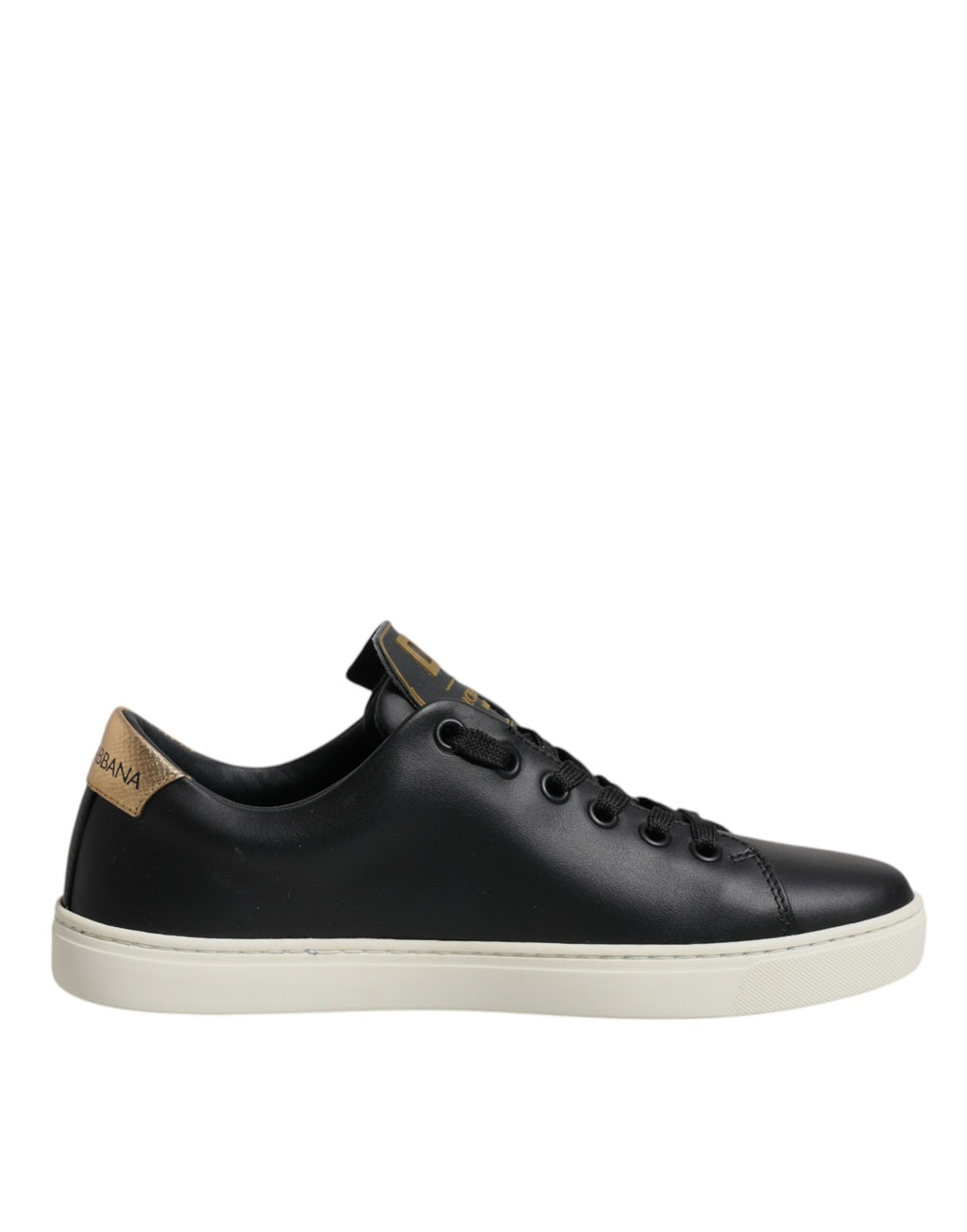 Chaussures Baskets Dolce & Gabbana en Cuir Noir Cœur Rouge Doré