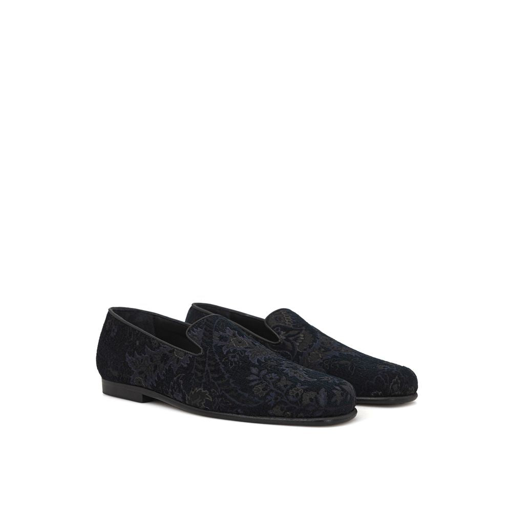 Etro – Slipper aus blauem Leder