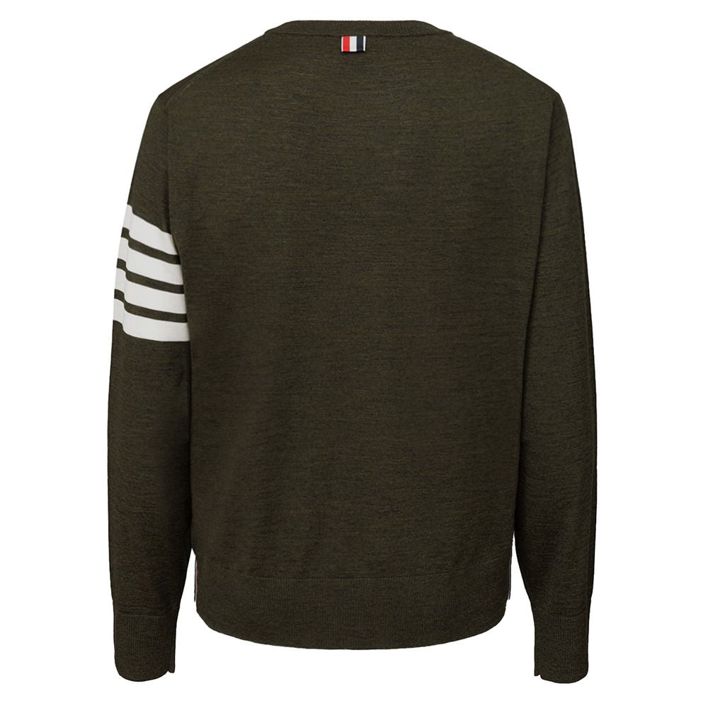Sweat-shirt en laine verte Thom Browne