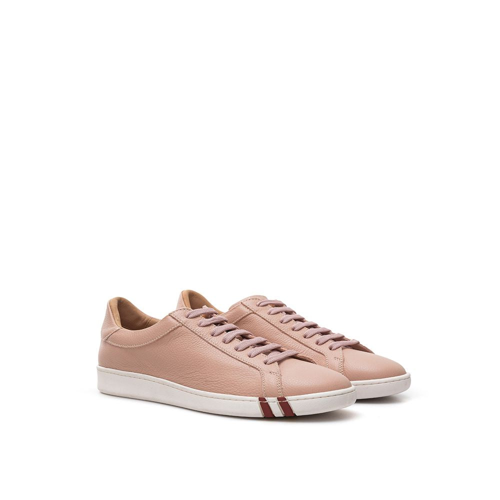 Baskets basses Bally en cuir rose