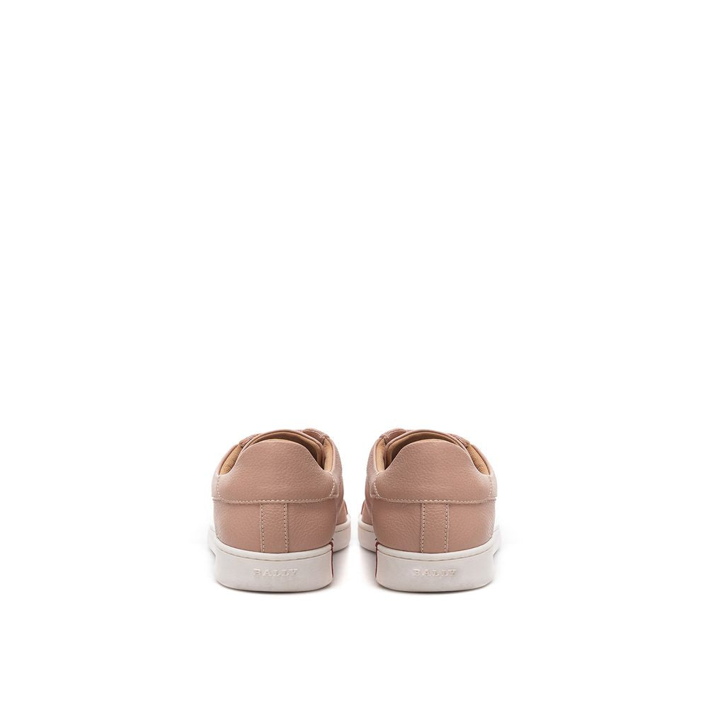 Baskets basses Bally en cuir rose