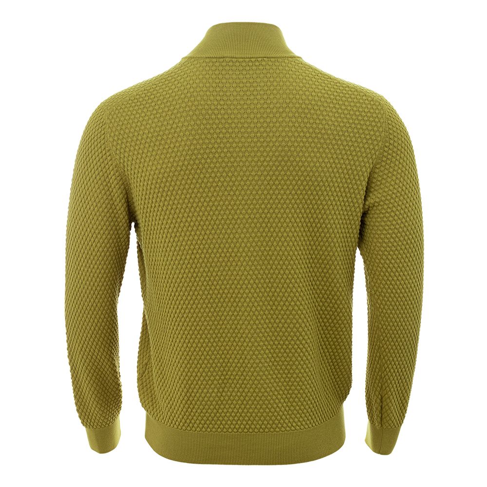 Gran Sasso Elegante gelbe Baumwoll-Strickjacke für Herren