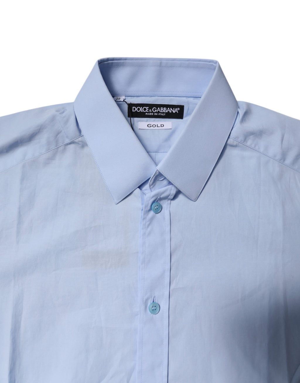 Chemise habillée Dolce & Gabbana en coton doré bleu clair