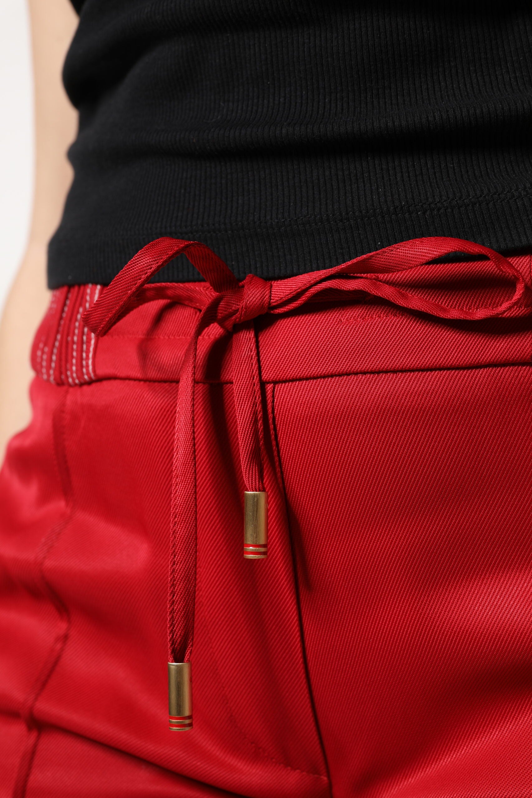 Pantalon droit Dolce & Gabbana rouge en viscose