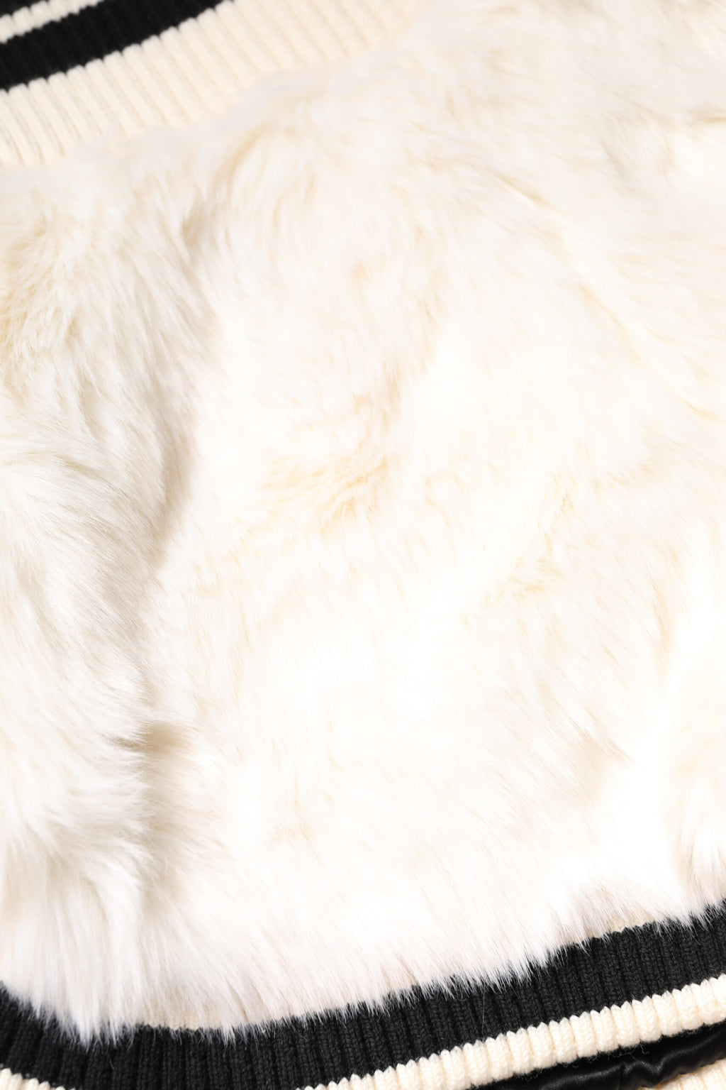 Short taille haute en fausse fourrure blanche Dolce & Gabbana