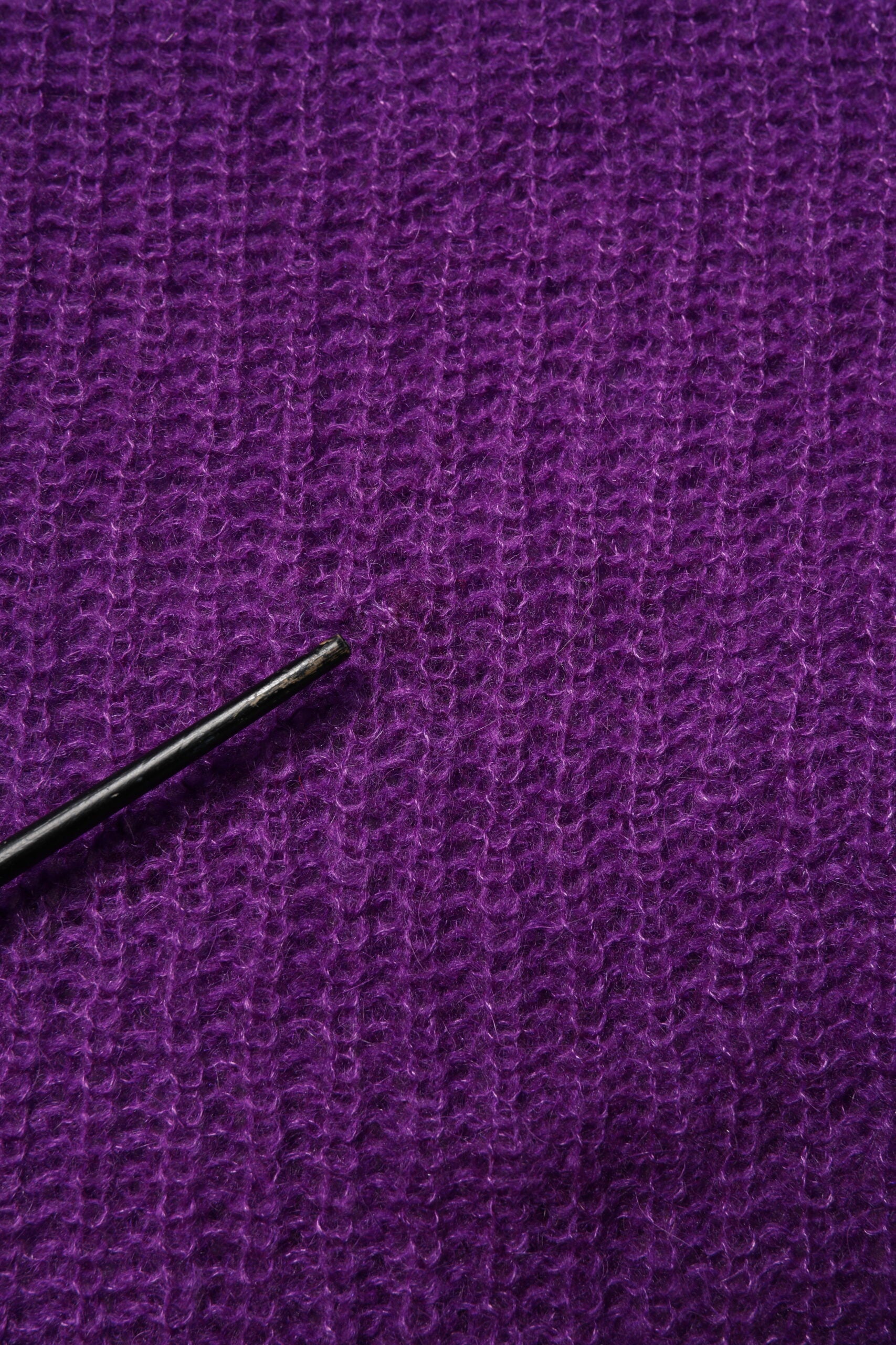 PINK MEMORIES Pull Violet Tricoté Manches Longues Col Rond