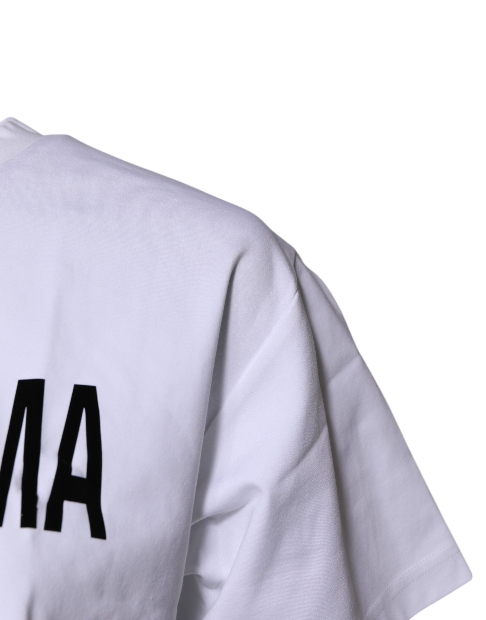 T-shirt Dolce & Gabbana Bellissima en coton blanc à col rond
