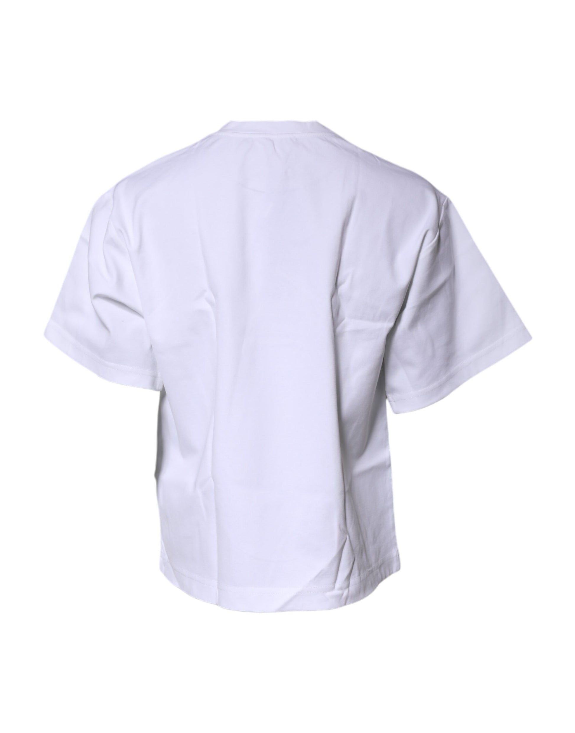 T-shirt Dolce & Gabbana Bellissima en coton blanc à col rond