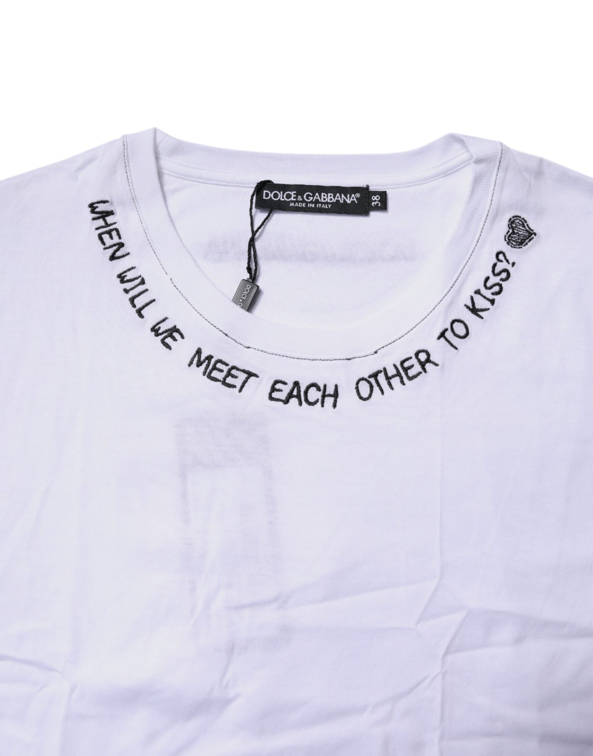 T-shirt débardeur sans manches imprimé en coton blanc Dolce & Gabbana