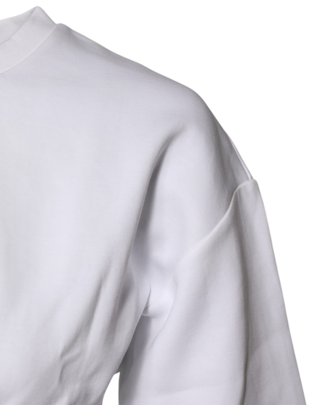 Dolce & Gabbana White Cotton Blend 3/4 Sleeves Blouse Top