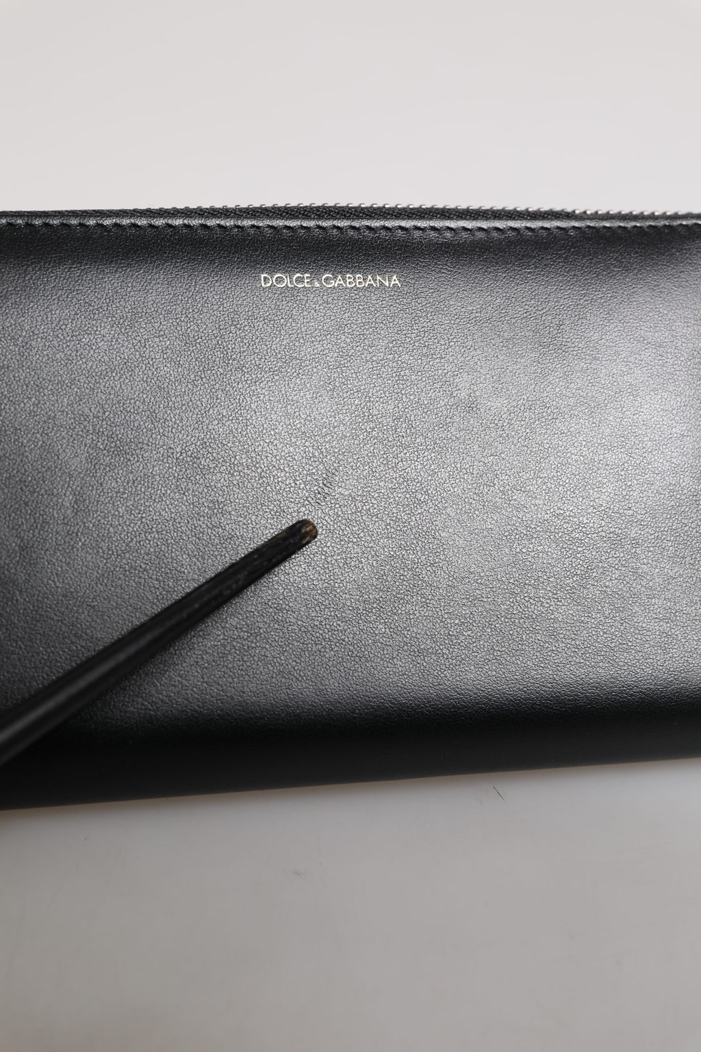 Portefeuille Continental Dolce & Gabbana en Cuir Exotique Gaufré Noir et Bleu