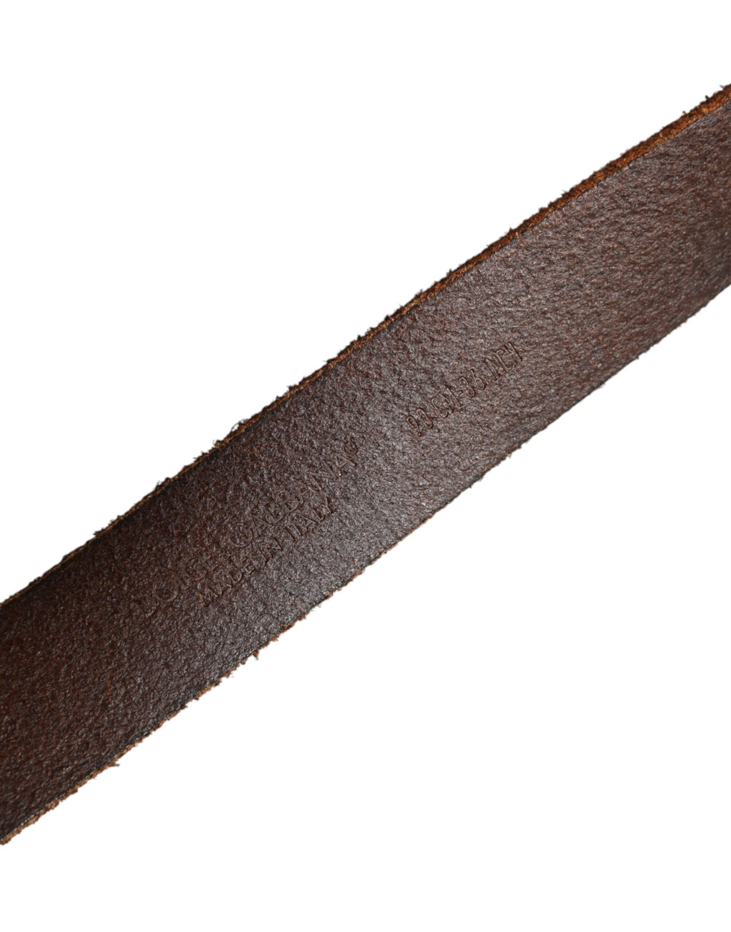 Ceinture Dolce & Gabbana en cuir marron avec boucle en métal doré