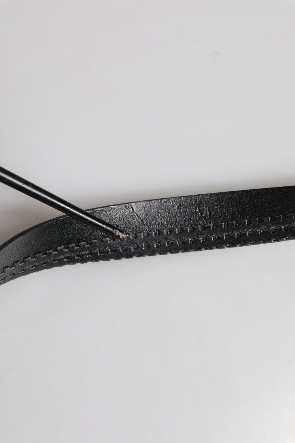 Ceinture Dolce & Gabbana en cuir noir avec boucle en métal argenté