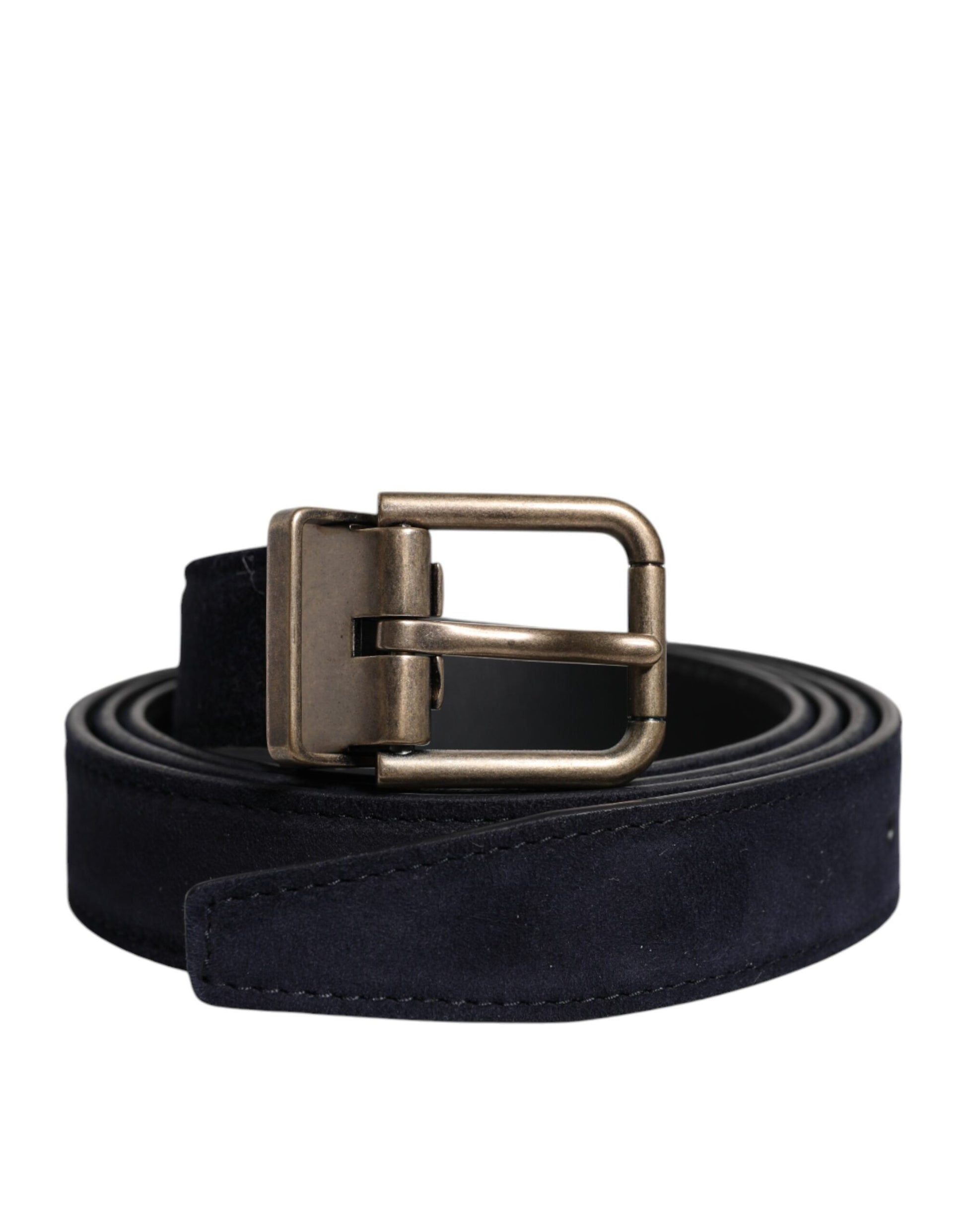 Ceinture classique en cuir de chèvre noir et boucle métallique Dolce & Gabbana
