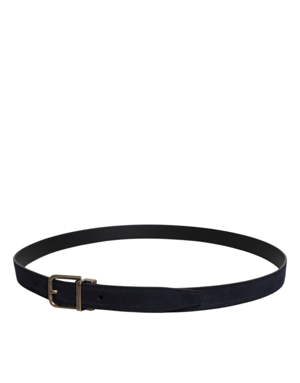 Ceinture classique en cuir de chèvre noir et boucle métallique Dolce & Gabbana