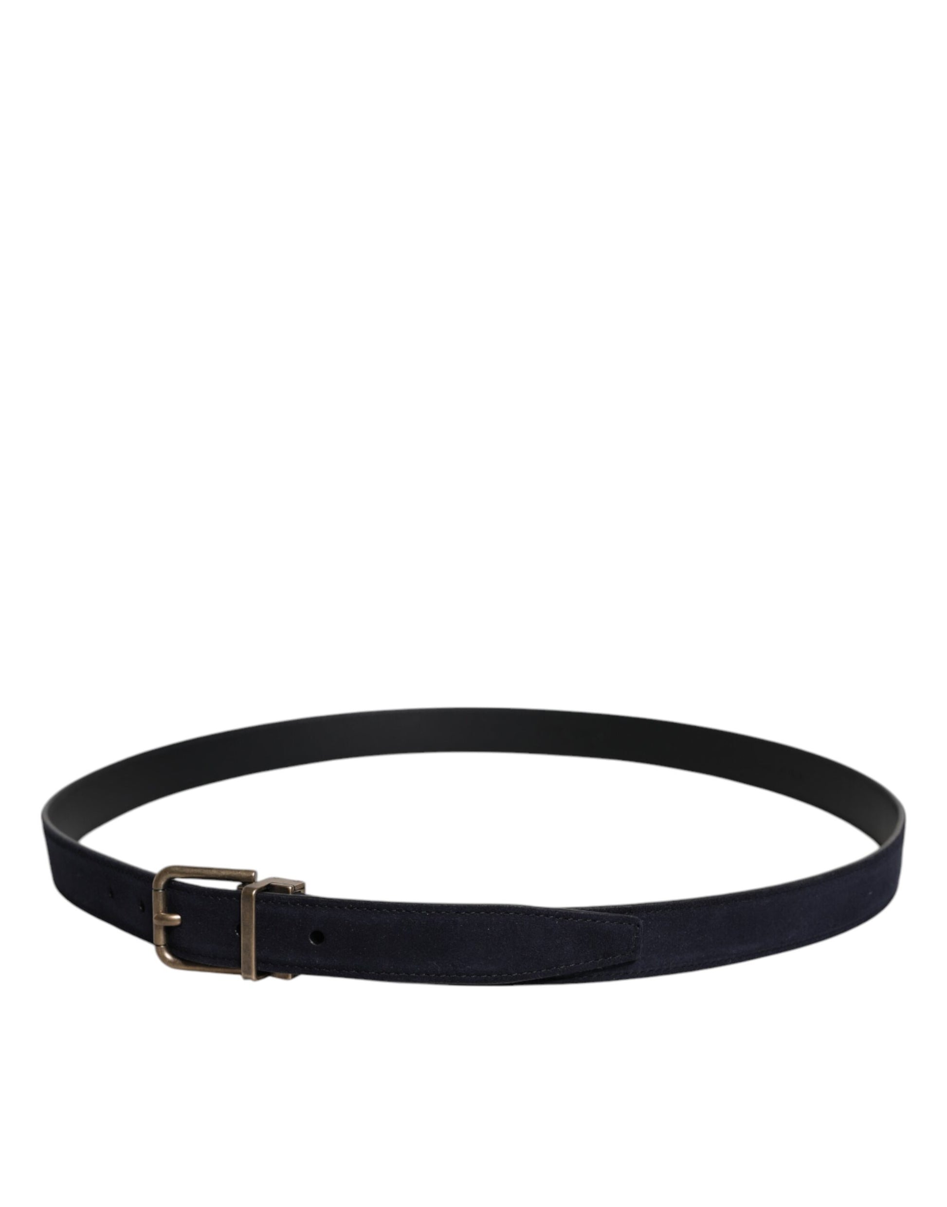 Ceinture classique en cuir de chèvre noir et boucle métallique Dolce & Gabbana