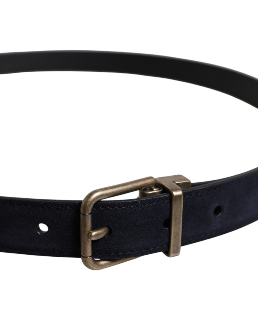 Ceinture classique en cuir de chèvre noir et boucle métallique Dolce & Gabbana