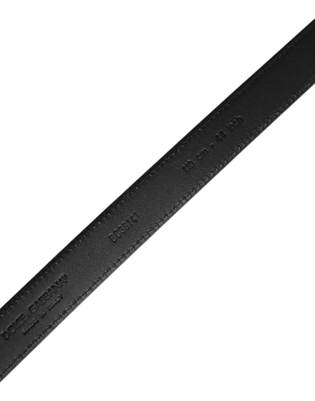 Ceinture classique en cuir de chèvre noir et boucle métallique Dolce & Gabbana