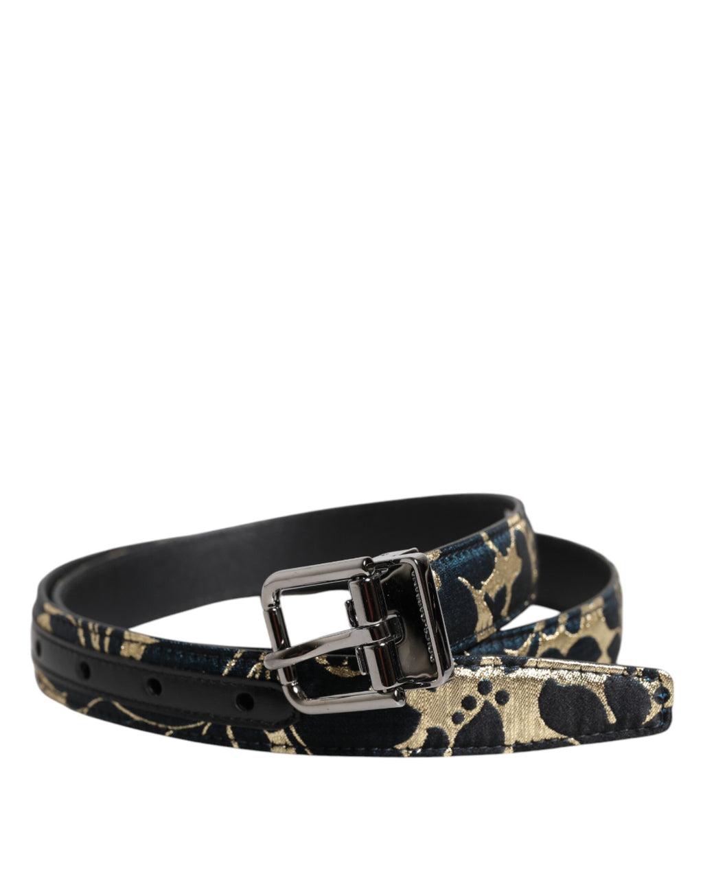 Ceinture Dolce & Gabbana en cuir jacquard multicolore avec boucle logo