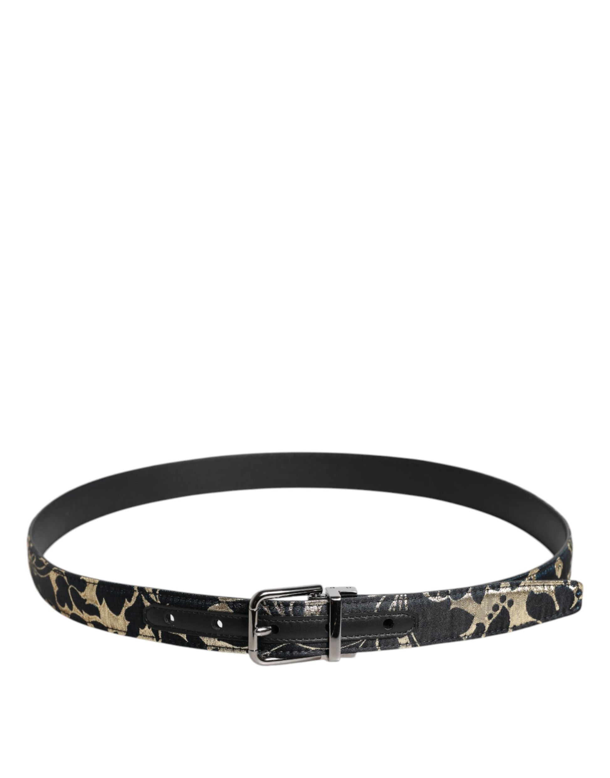 Ceinture Dolce & Gabbana en cuir jacquard multicolore avec boucle logo