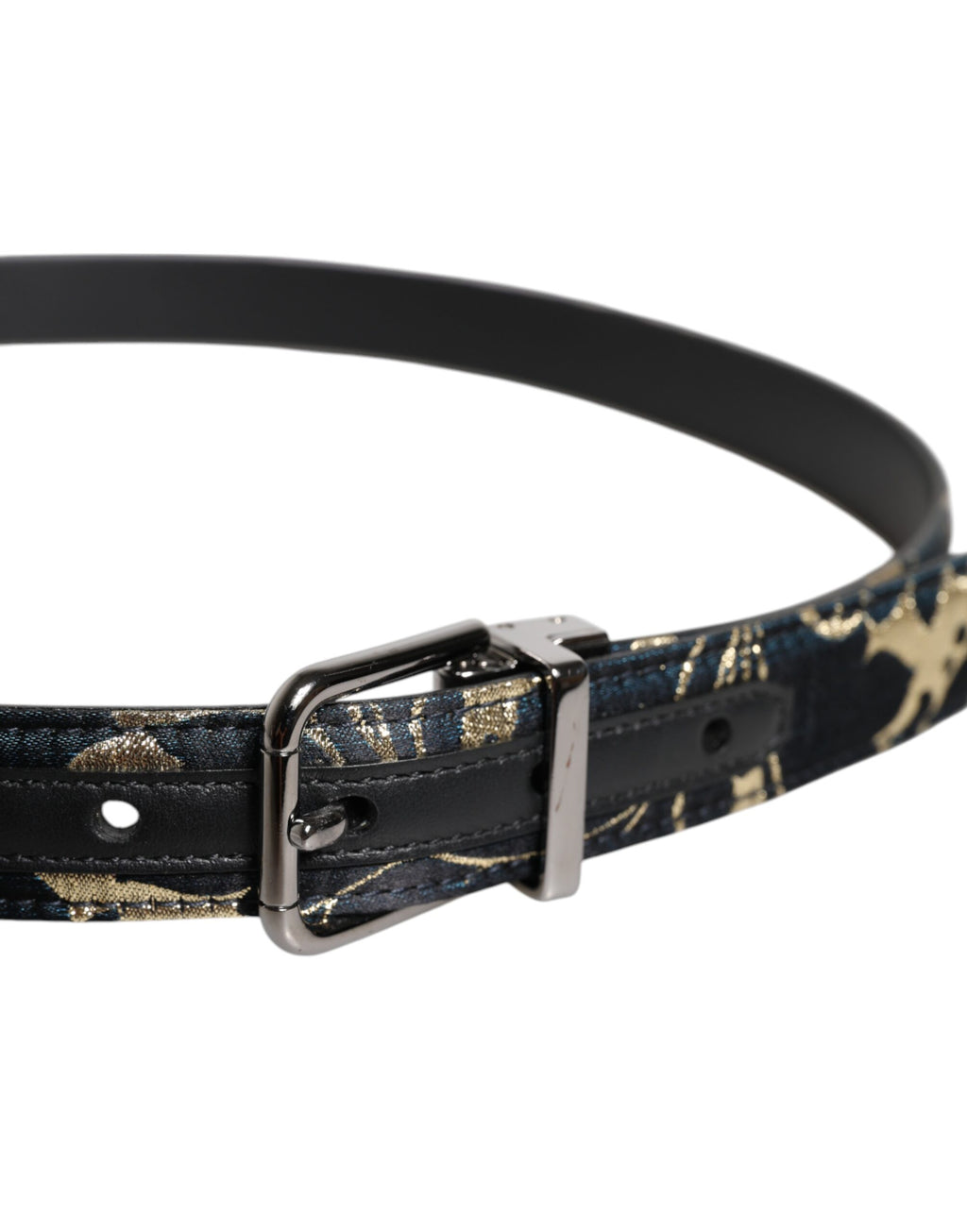 Ceinture Dolce & Gabbana en cuir jacquard multicolore avec boucle logo