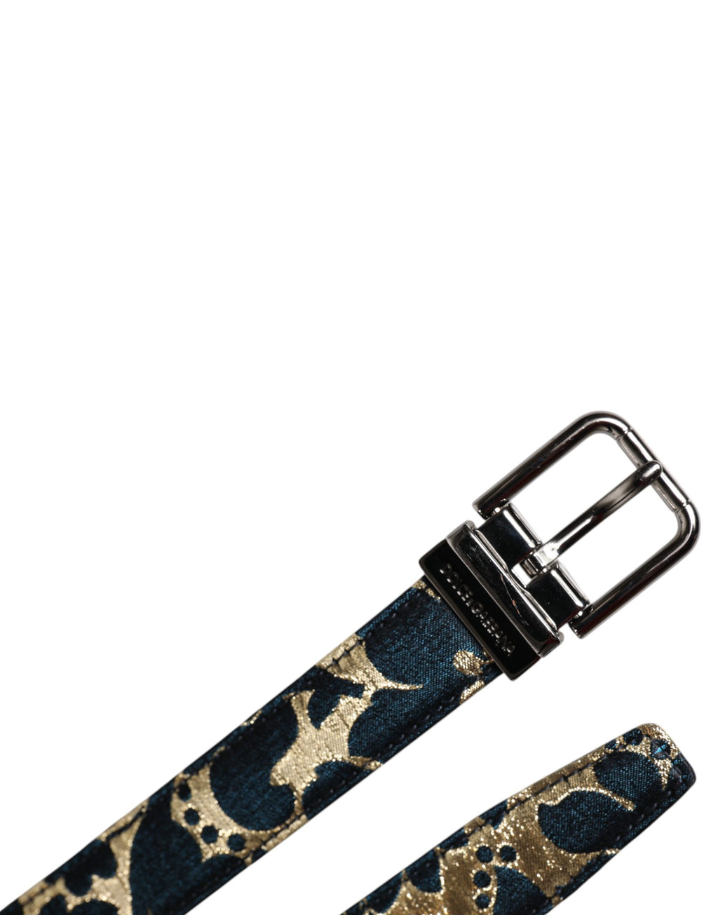 Ceinture Dolce & Gabbana en cuir jacquard multicolore avec boucle logo