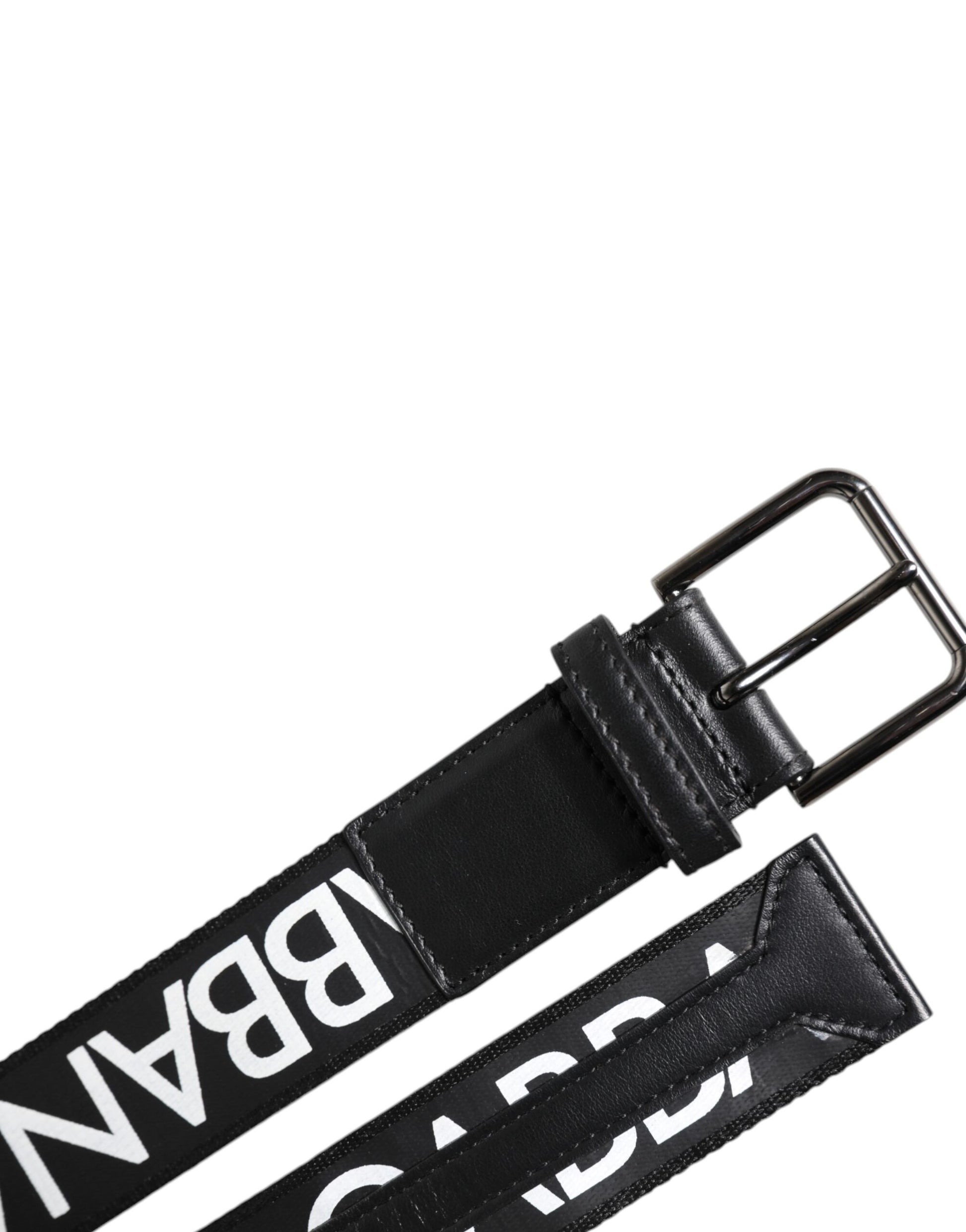 Dolce &amp; Gabbana – Klassischer Gürtel aus schwarzem Leder mit Metall-Logoschnalle