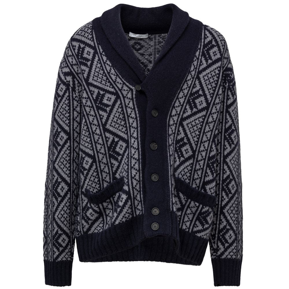 Cruciani Zweifarbige Kaschmir-Strickjacke