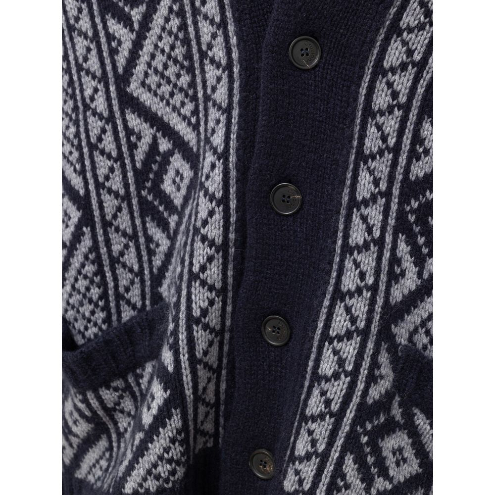 Cruciani Zweifarbige Kaschmir-Strickjacke