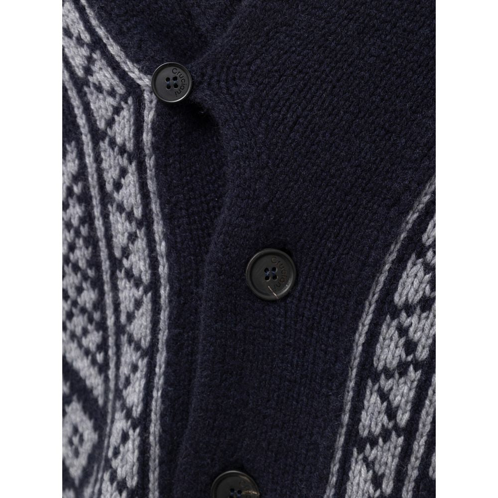 Cruciani Zweifarbige Kaschmir-Strickjacke