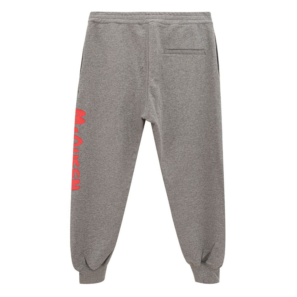 Pantalon de survêtement gris en coton Alexander McQueen