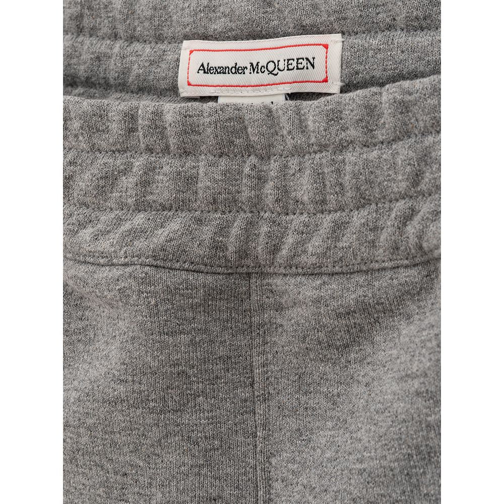 Pantalon de survêtement gris en coton Alexander McQueen