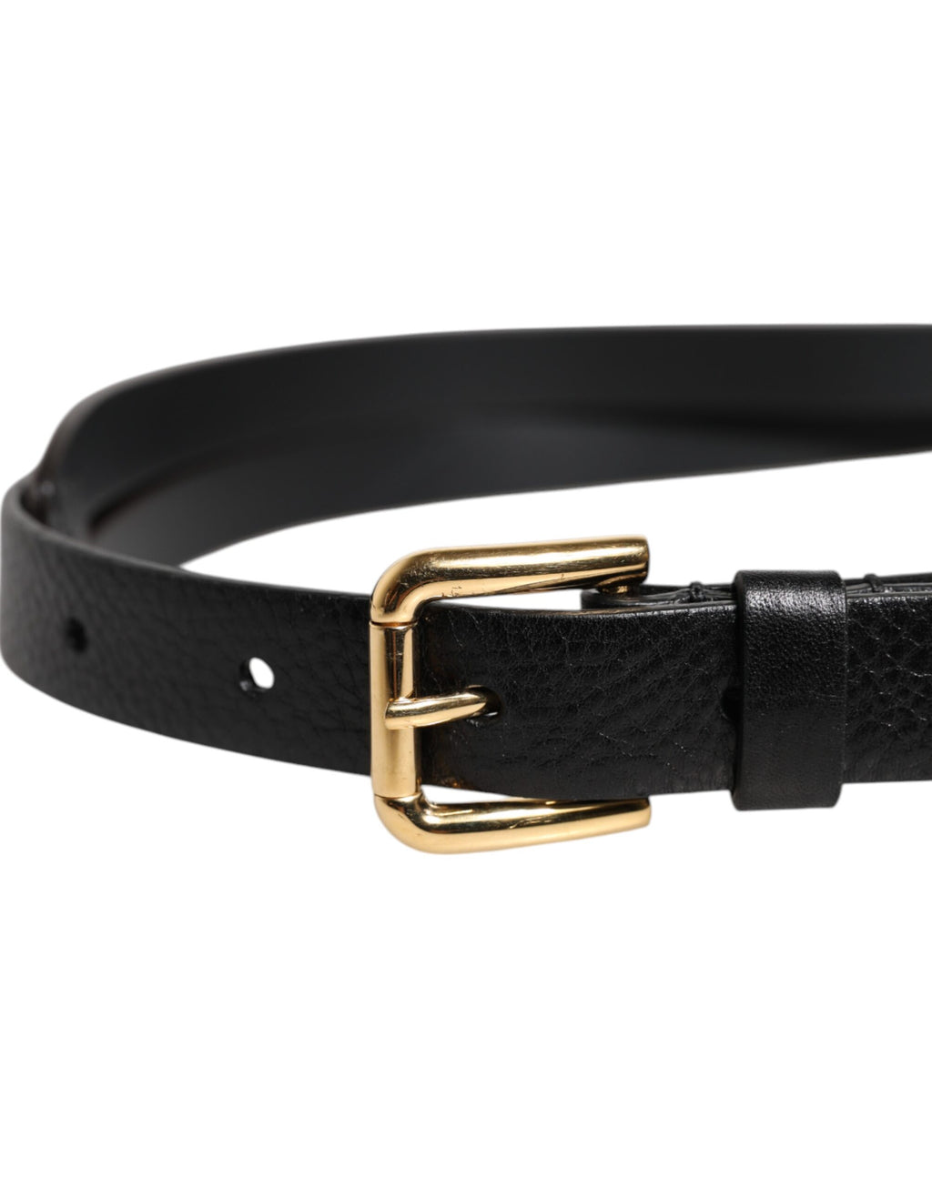 Ceinture Dolce & Gabbana léopard noire avec boucle en métal doré classique