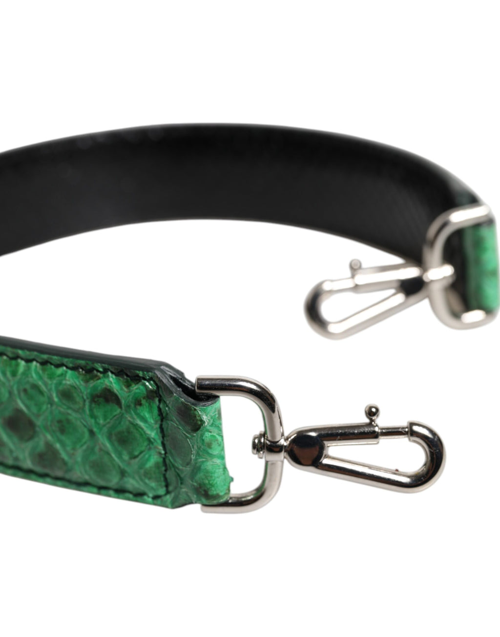 Bandoulière de sac Dolce & Gabbana en cuir exotique noir et vert