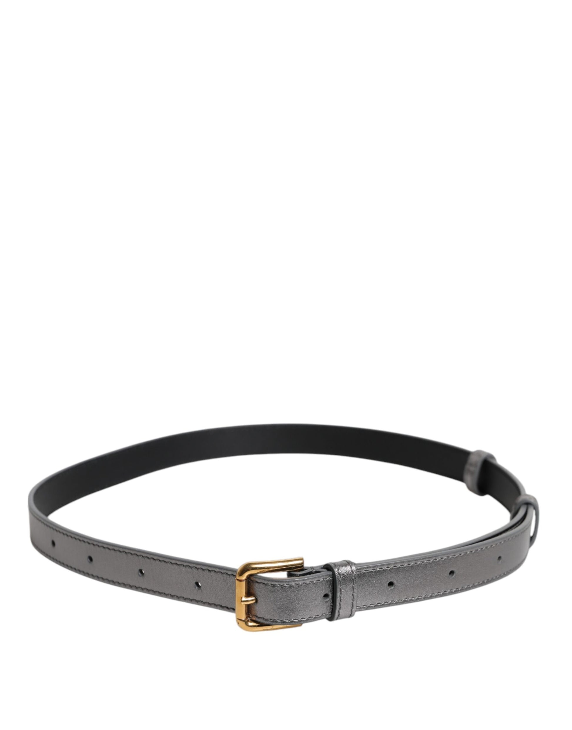 Ceinture Dolce & Gabbana en métal argenté avec boucle gravée du logo