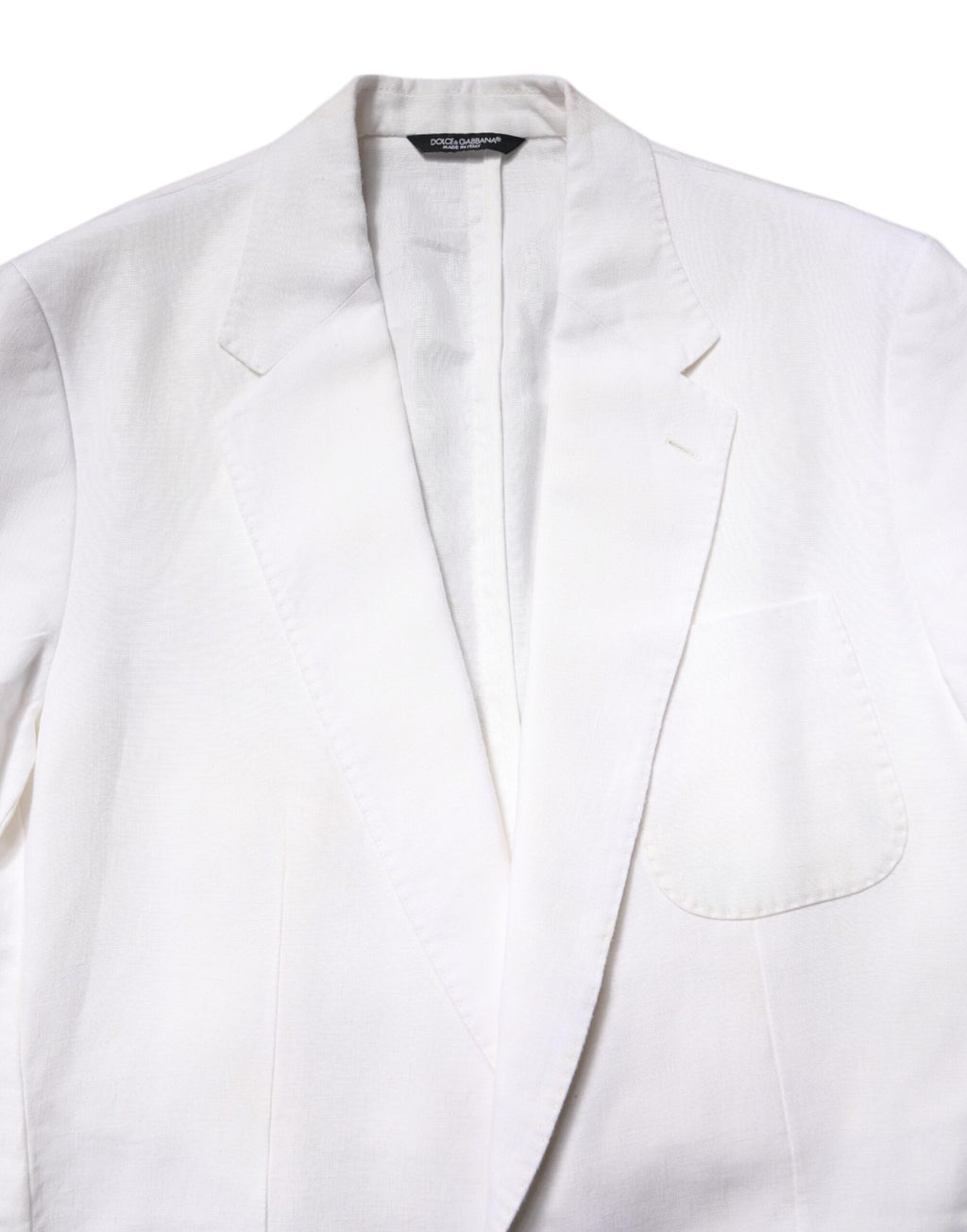 Dolce & Gabbana Blazer de costume simple boutonnage blanc pour homme