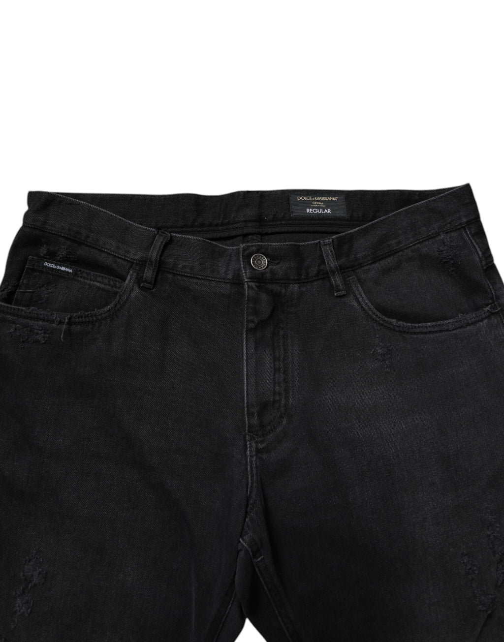 Jeans skinny en denim de coton noir Dolce & Gabbana pour homme